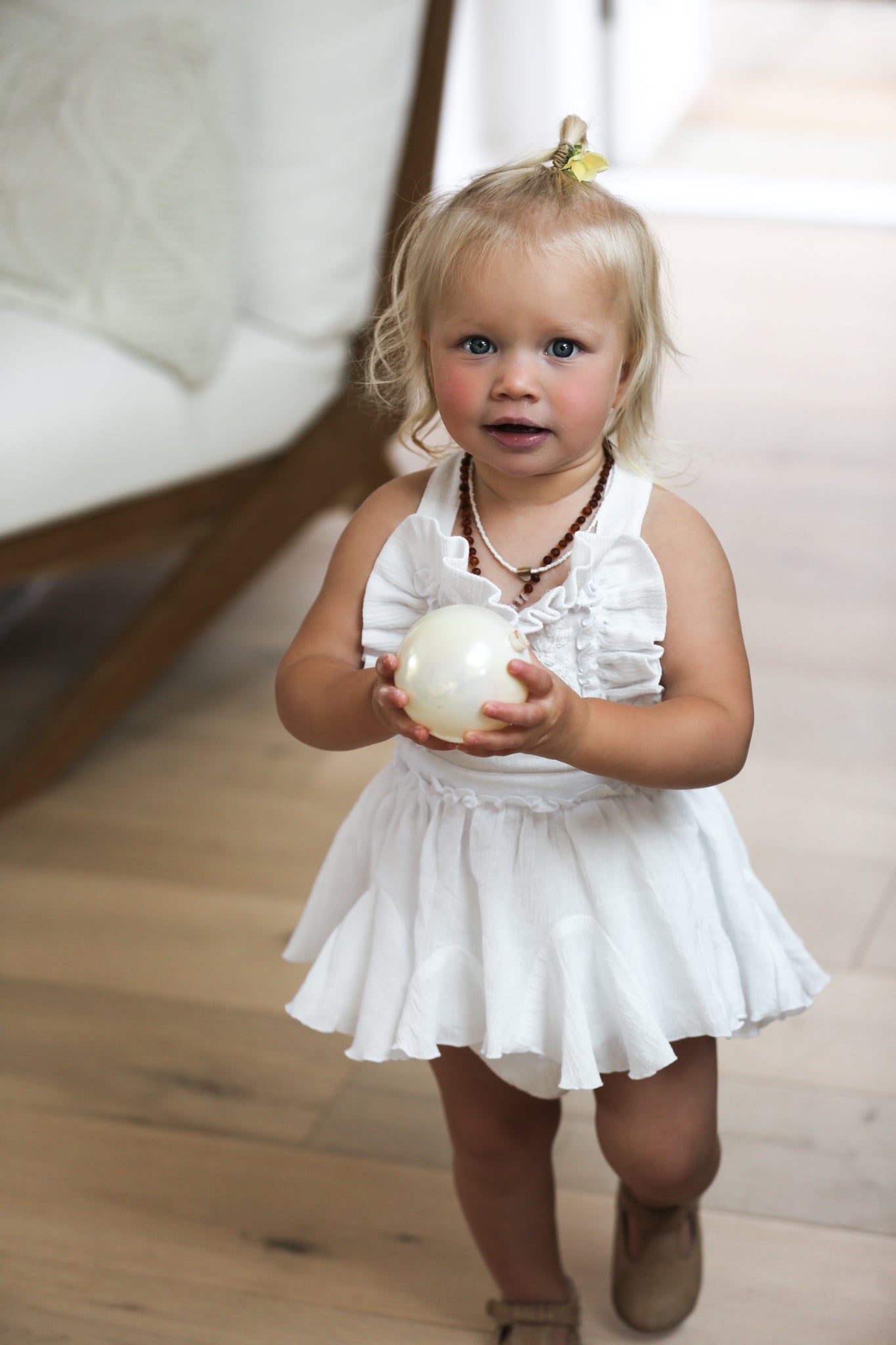 Petal White Baby Romper Tea Princess