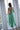 Tea Princess Jade Set - emerald green cotton rayon set with lace hem and flowy skirt