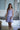 Silky lavender fabric and tassel trim detail on Juno Mini Dress Tea Princess