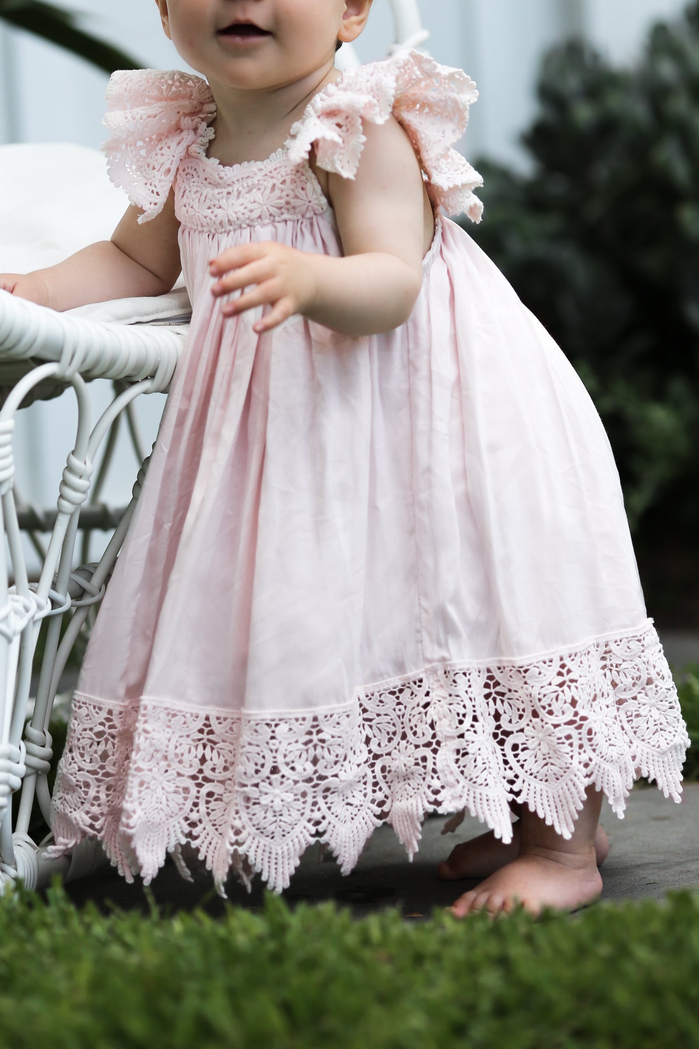 Baby Urchin Dress Pink with bloomers