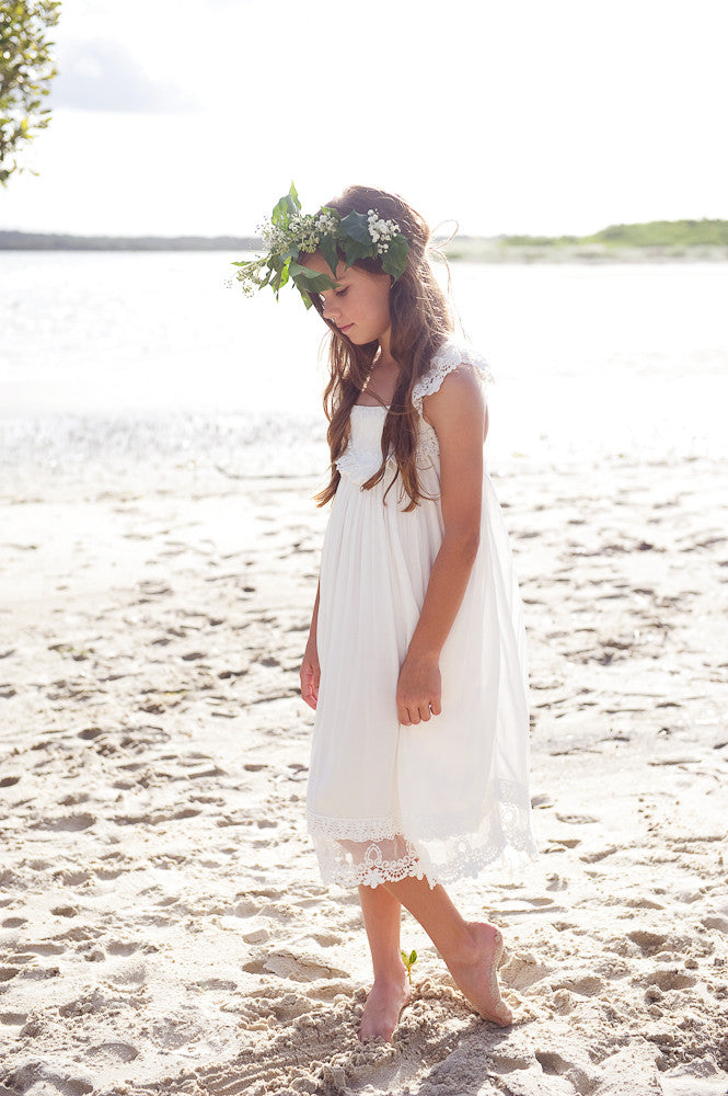 Beach Boho Flower Girl Dresses