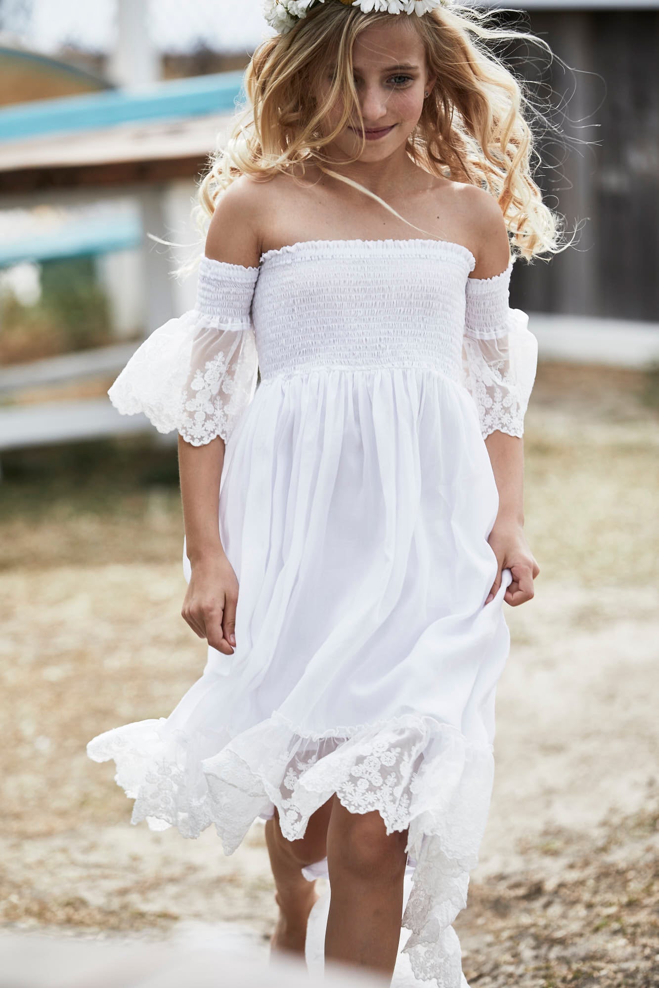Maya white dress top