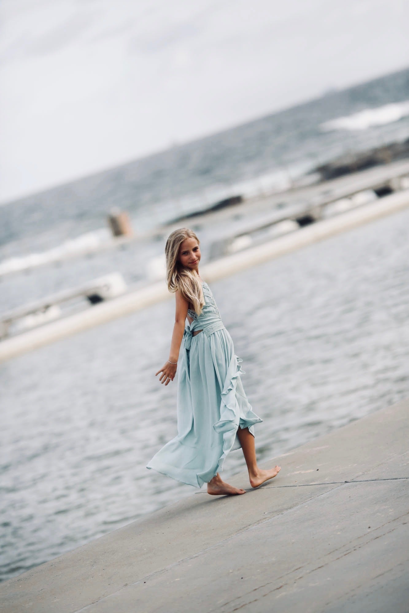 Girls long flowy online dress